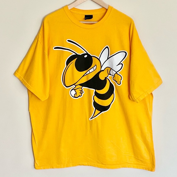 Georgia Tech Yellow Jackets Buzz Graphic Yellow T Shirt Adult size XXL - Picture 2 of 7